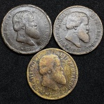 3 MOEDAS DE 20 Réis 1869 - Bronze - Império do Brasil
