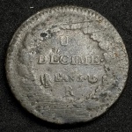 Um Decime - 1796 - Modulo Grande - Lan 5 - Letra R - FRANÇA