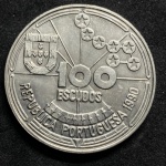 100 Escudos 1990 - Atlântico - Portugal - FLOR DE CUNHO