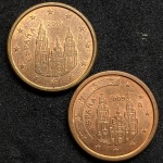 1 Euro Cent 2009 e 2010 - Espanha