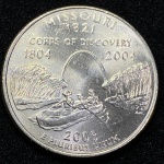 Quarter Dollar - 2003 D - Moissouri - FLOR DE CUNHO - USA