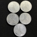 5 moedas de 1 Cruzeiro 1961 - Brasil