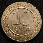 100 Franc 1987 - França - Comemorativa 1000 Anos da Coroação de Hugo Capet - Escassa - FLOR DE CUNHO IMPECÁVEL