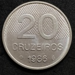 20 Cruzeiros 1986 - Ano escasso