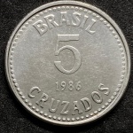 Moeda 5 cruzados 1986