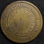 Moeda 40 Réis bronze 1900