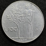 Moeda Itália 100 Liras 1977