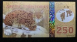 Cédula 250 Polar Dollars - LINCE - ARTIC TERRITORIES - Com faixa Holográfica - Flor de estampa