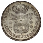Moeda do Brasil - Prata da Colônia - 960 réis - REGENES - 1810 B (Bahia) - Cat. Ai. P.395b - bonita