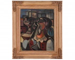 EMILIANO DI CAVALCANTI (Rio de Janeiro 1897/RJ 1976).-  Sem Título, óleo s/ tela 72 x 59 cm, ass. in