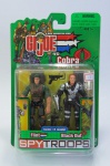 COLECIONISMO (18) - CARTELA LACRADA GI JOE vs COBRA - Dois Bonecos FLINT e BLACK OUT (SPY TROOPS), com acessórios. Fabricação HASBRO. 