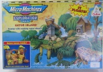 COLECIONISMO (04) - MICRO MACHINES - ILHA DO ALIGATOR (GATOR ISLAND). Distribuído pela GULLIVER. Na caixa fechada com fitas adesivas, sem indícios de rompimento. A caixa mede aprox. 28 x 19 x 08 cm. Fabricação GALLOB.