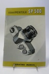 FOTOGRAFIA - MANUAL de Operações da Máquina Fotográfica ASAHI PENTAX SP 500. Escrito em Inglês, conta com 48 páginas. Impresso no Japão.