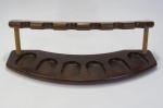 S13 - SUPORTE PARA 6 CACHIMBOS, fabricado em madeira de lei, em excelente estado de conservação, belíssimo objeto de decoração .