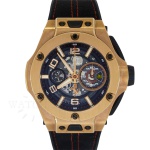 MARAVILHOSO RELÓGIO HUBLOT BIG BANG ÚNICO FERRARI EM OURO ROSÉ 18K REF. 402.OX.0138.WR. ***ED. LIMIT