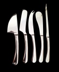 ST. James - Conjunto de facas para queijo. Maior mede 27 cm comprimento.