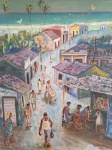 Descartes Gadelha - Óleo sobre placa, assinado e datado 1971. Med.: 38 x 48 cm; Moldura: 57 x 66 x 4 cm