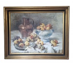 J.U. CAMPOS - Jurandyr Ubirajara Campos - Natureza Morta. Óleo sobre placa, Grandes dimensões. Assinado e datado 1964. Med.: 92 x 72 cm; Moldura: 93 x 113 x 6 cm