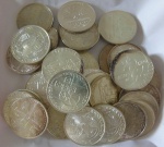 Lote Contendo - 1 kg  de moedas Estrangeiras - Portugal  em Prata -500 -