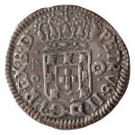 Brasil, 40 Réis, SD (1695-98). Prata. AI P114. Sob. Bahia. Legenda REX.B.D. Apesar de um furo profi