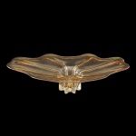 Centro de mesa de grandes dimensões na cor âmbar. Dimensões: 64 cm x 34 cm.