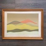 Litografia emoldurada assinada. Dimensões:56 cm x 76 cm tamanho com moldura.