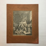 Antiga litografia Europeia em excelente estado. Dimensões:33 cm x 25 cm com paspatur.