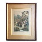 Antiga litografia francesa emoldurada, publicada por Michel Bernard. Dimensões: 78 cm x 63 cm (com moldura). Envio do lote somente por transportadora solicitada pelo o arrematante.