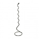 Escultura em metal cinzelado e niquelado com haste alongada e ondulada. Dimensôes: 60 cm.