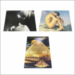 Três gravuras, impressos originais do museu do Louvre. Dimensões: 70 cm x 50 cm.