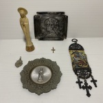 Lote com seis itens diversos. Dimensões: 20 cm (maior peça).