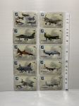 Parte de coleção com 10 cartões telefônicos. Série caças da FAB completa.