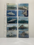 Parte de coleção com 10 cartões telefônicos. Série marinha do brasil completa.
