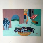 JOG - Belo acrílico sobre tela "Paisagem". Dimensões: 50 cm x 70 cm.