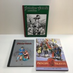 Parte de coleção com três exemplares em quadrinhos " Príncipe Valente ". Dimensões: 37 cm x 27 cm (maior exemplar).