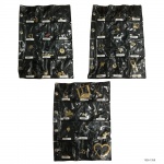 Conjunto com fivelas e pingentes em metal dourado em diversos formatos. 36 peças. Nunca usados.