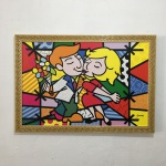 Bela reprodução do artista A. Martinelli emoldurada . Dimensões : 70 cm x 100 cm ( medida total).