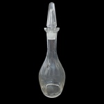 Licoreira em demi cristal com tampa adaptada, Med. Alt. 37 x 11cm