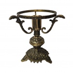 Abajur em bronze, não acompanha cúpula. Med. Alt. 20cm e 13,5cm diam.