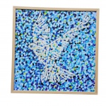 QUADRO - OST representando Pomba. Med. 63x63cm
