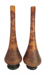Richard - Par de antigos vasos franceses em pasta de vidro. Assinados. Alt. 60cm.