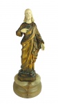 Eugene Bernoud - Belíssima escultura francesa em bronze e marfim, circa de 1910. Alt. total 35,5cm.