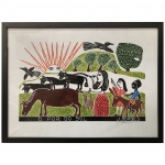 J. BORGES - XILOGRAVURA. Medidas: 53cm X 38cm. Obs: Com moldura.
