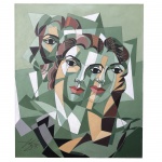 HENRI CARRIÈRES - ACRÍLICA SOBRE TELA. Medidas: 50cm X 60cm. Obs: Sem Moldura.