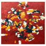 HENRI CARRIÈRES - ACRÍLICA SOBRE TELA. Medidas: 70cm X 70cm. Obs: Sem Moldura.