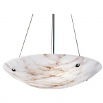 PENDENTE EM ALABASTRO ESPANHOL PARA 3 lâmpadas E27 60W. FOTO RELATIVA AO MODELO DO LUSTRE PODENDO HAVER  VARIAÇÕES EM SUA COR POR SER UMA PEDRA  Medidas:  Altura 23cm e Diâmetro 50cm.