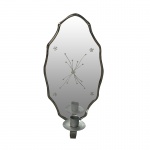 ETHNIX - ESPELHO VENEZIANO COM SUPORTE PARA VELA EM PLÁSTICO .  Medidas:  Altura 31cm, Largura 5cm e Comprimento 17cm.
