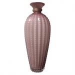 LE LIS BLANC CASA - Vaso em vidro estilo murano na tonalidade rose. Medidas: Altura 45cm e Diâmetro 10cm.