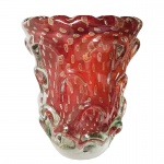 LE LIS BLANC CASA - Vaso em cristal estilo murano na tonalidade vermelha . Medidas: Altura 23cm e Diâmetro 20cm.
