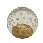 Esfera decorativa em cristal. Medidas: Altura 10cm e Diâmetro 10cm.